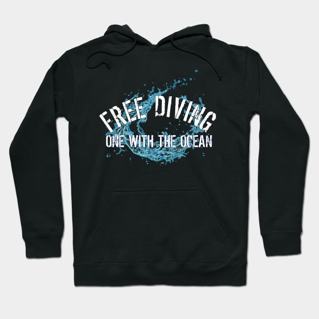 Free diving t-shirt designs Hoodie by Coreoceanart